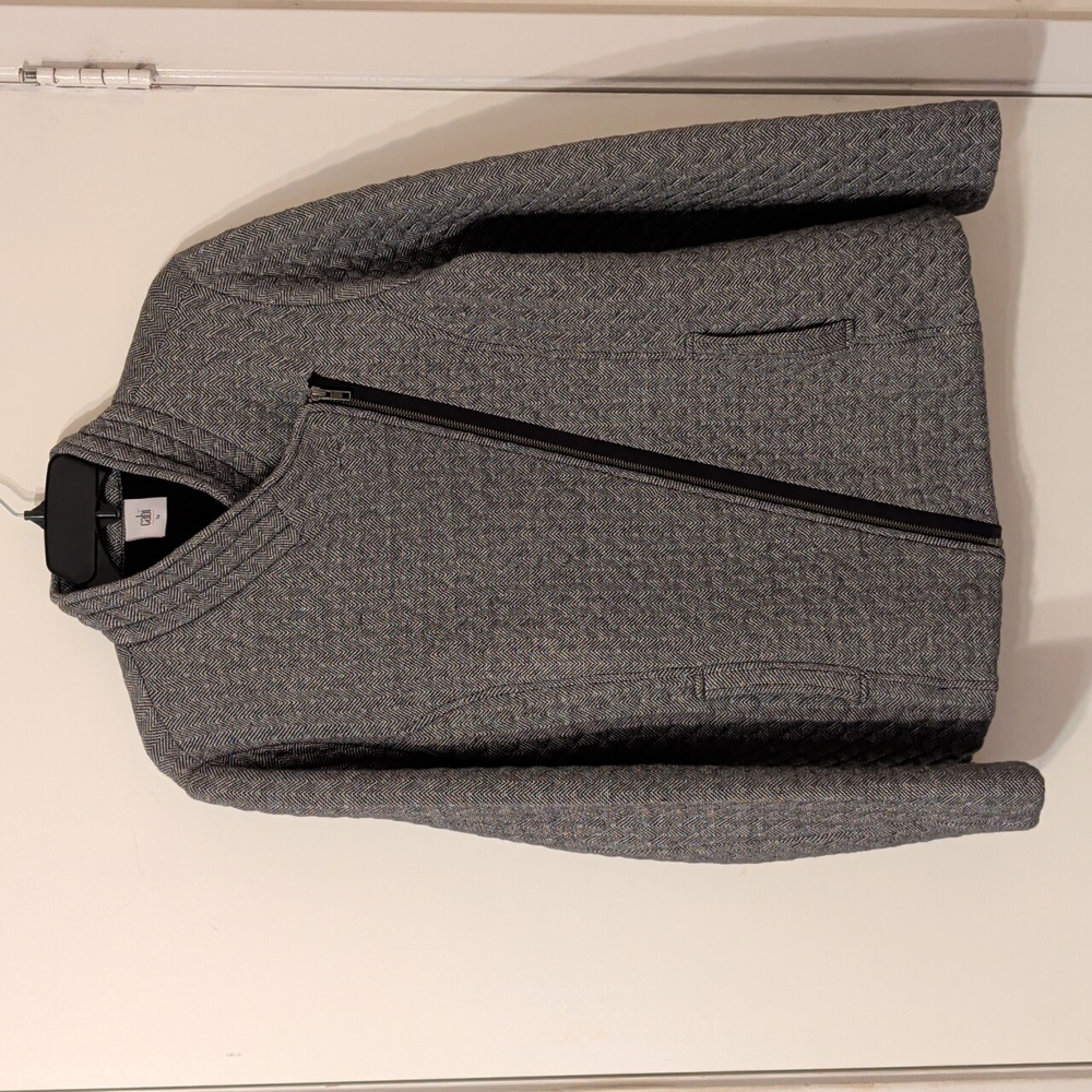Chic Gray Quilted Women's Jacket